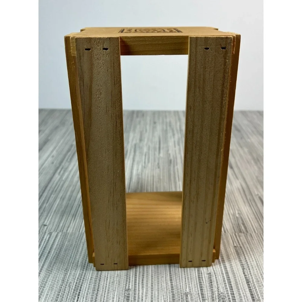 Napa Valley Small Wooden Crate Decorative CD Storage Box Rustic Display 10x6x5.5